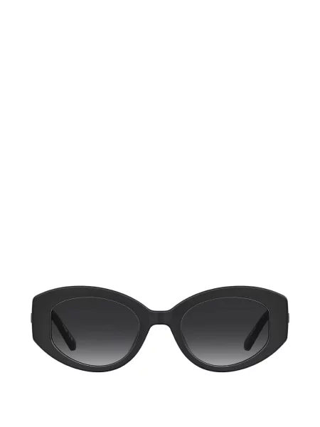 Ochelari de soare Love Moschino cu imprimeu geometric cu autograf negru