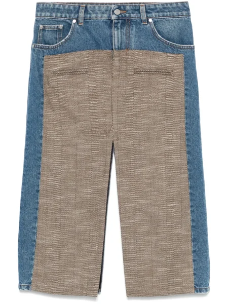 Spódnica jeansowa Stella Mccartney tweedowa do kolan niebieska