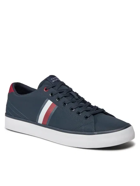 Csíkos hálós sportcipő Tommy Hilfiger kék