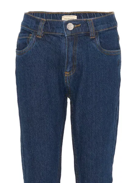 Jeansy straight leg dziecięce Trussardi niebieskie