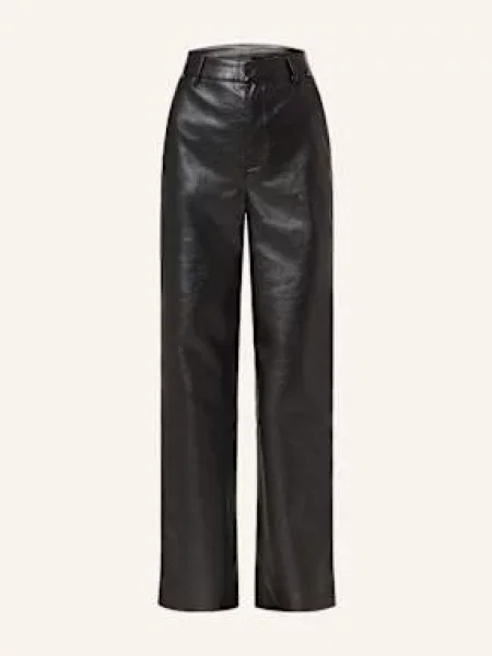 Leger Studio Spodnie Insa Z Imitacji Skóry schwarz czarne