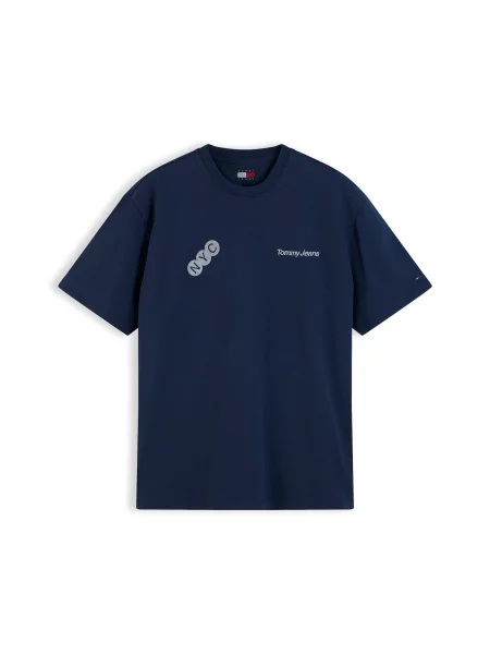 Tommy Jeans Tricou bleumarin / roșu intens alb