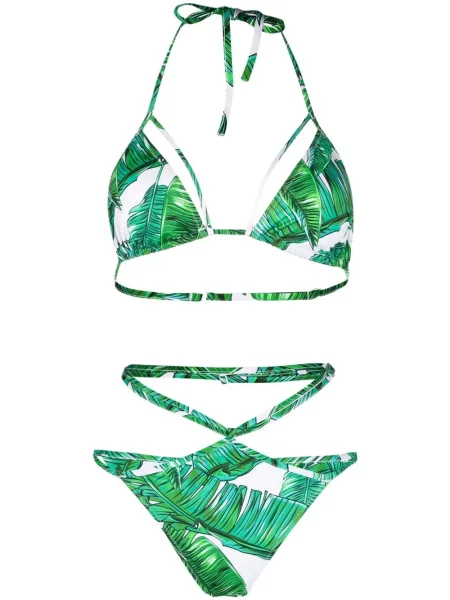 Bikini Noire Swimwear cu imagine verde