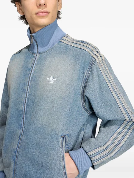 Hanorac Adidas cu autograf cu dungi alergare galben