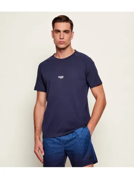 BOSS BLACK Tricou RN albastru