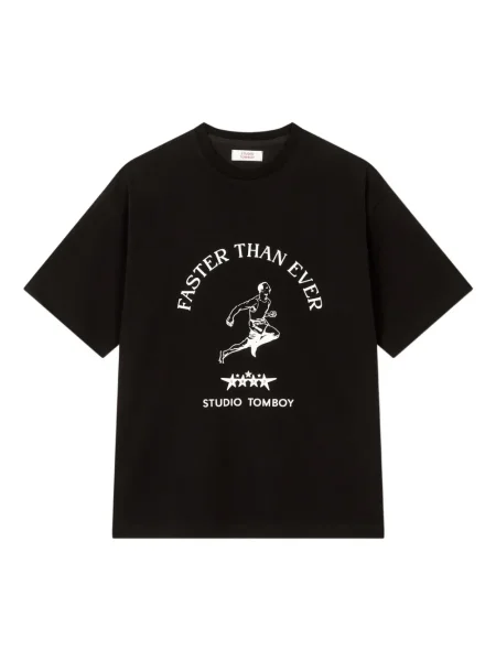 Tricou Studio Tomboy cu imagine negru