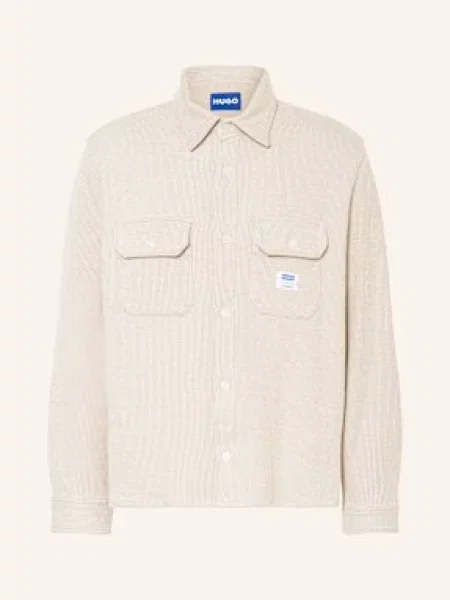 Hugo Blue Košile Ekynone Oversize Fit béžová/ krémová béžová