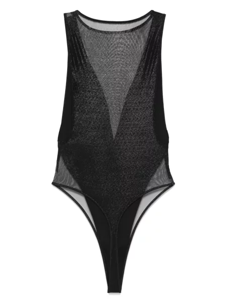 Costum de baie Maison Close transparente negru