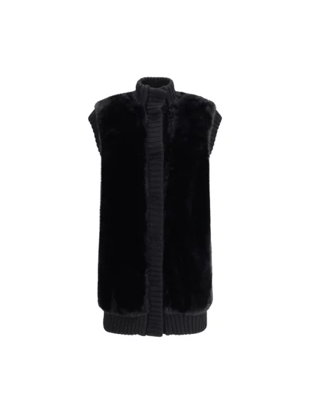 Długa kamizelka Pinko wełniana czarna