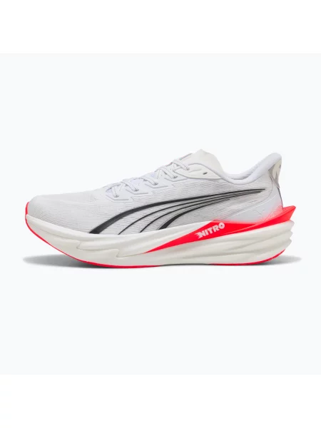 Încălțăminte de alergare pentru bărbați PUMA Deviate Nitro 4 puma white/ultra red alb