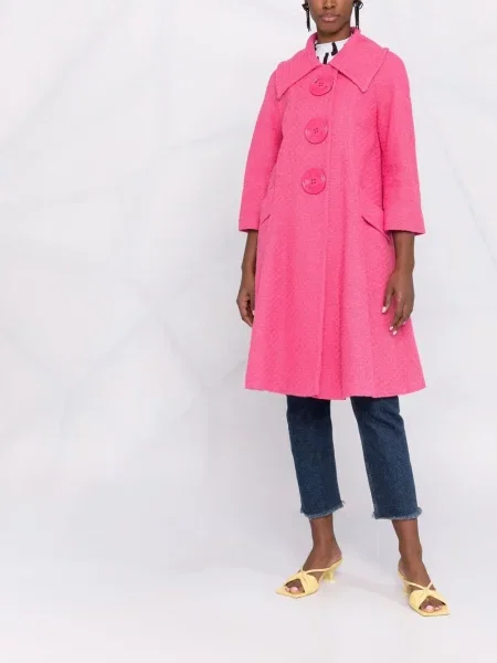 Palton Moschino din tweed roz