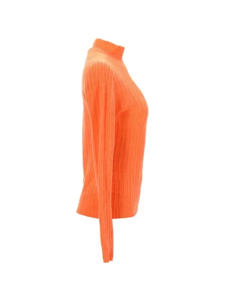 Pulover cu guler înalt heláncă Philosophy Di Lorenzo Serafini cu nervuri portocaliu