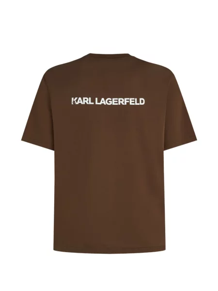 Tricou Karl Lagerfeld cu imagine maro