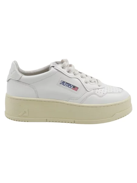 Sneakersy Autry skórzane na platformie białe