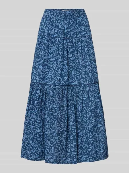 Długa spódnica z czystej bawełny model Sunset' Lollys Laundry granatowa