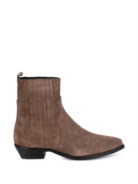 Botine Imma din piele de căprioară maro