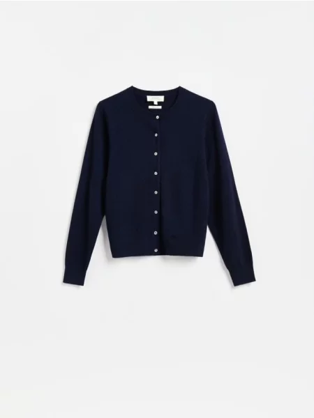 Reserved Cardigan din lână bleumarin