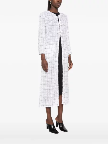 Płaszcz w kratę Liberowe w kratę biały