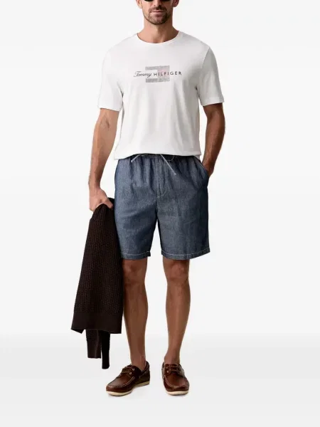 Pantaloni scurți Benetton cu cordon albastru
