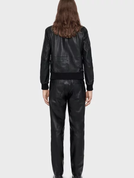 Шкіряна куртка Allsaints чорна