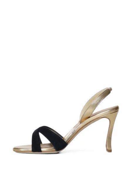 Dirželis sandalai Manolo Blahnik slingback juoda