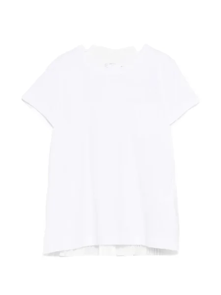 Tricou Sacai cu volane alb