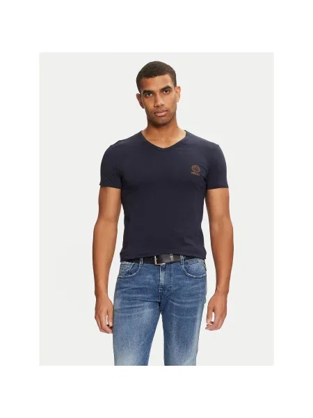 Versace T-Shirt Σκούρο Regular Fit μπλε