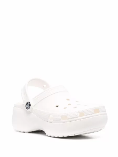 Sandale Crocs cu platformă alb