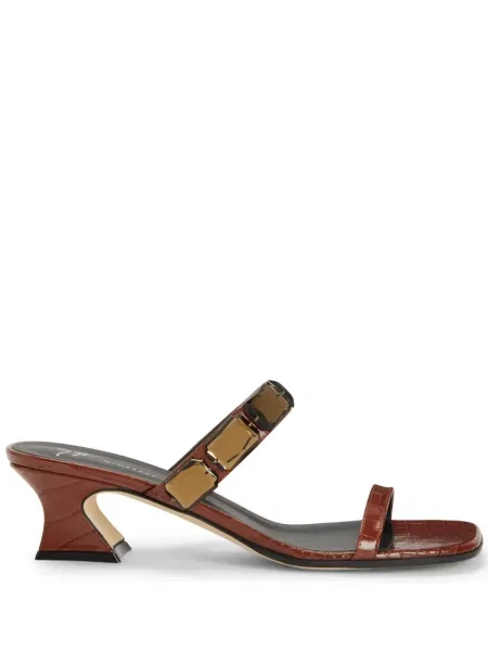 Sandale Giuseppe Zanotti cu vârf pătrat maro