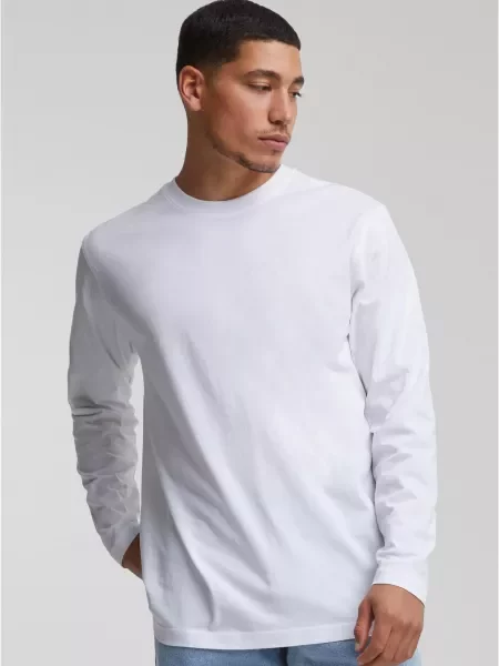 Lung tricou Urban Classics cu mâneci lungi alb