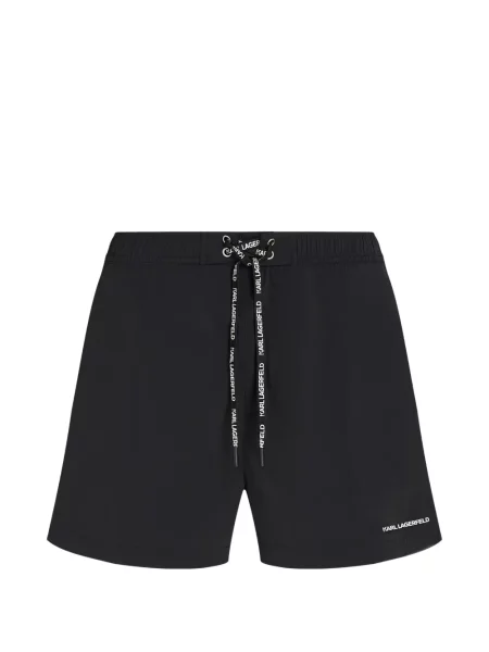 Slip de baie Karl Lagerfeld cu imagine cu cordon negru