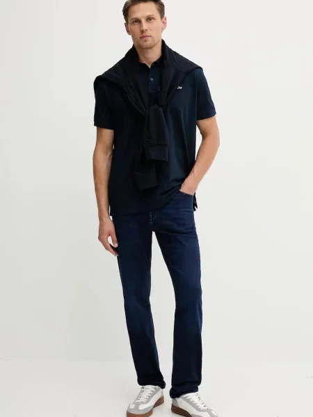 Поло Paul&Shark Knitwear однотонне синій