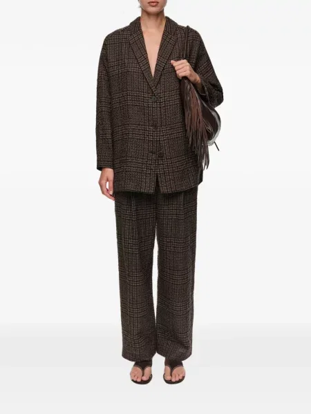 Pantaloni Bimba Y Lola în carouri maro