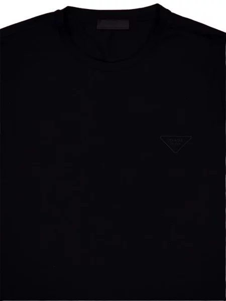 Tricou Prada cu decolteu rotund negru