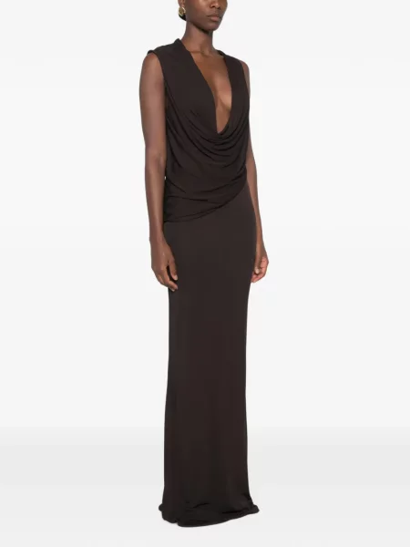 Rochie maxi Tom Ford drapată maro