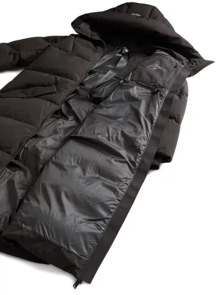 Palton Woolrich cu glugă negru