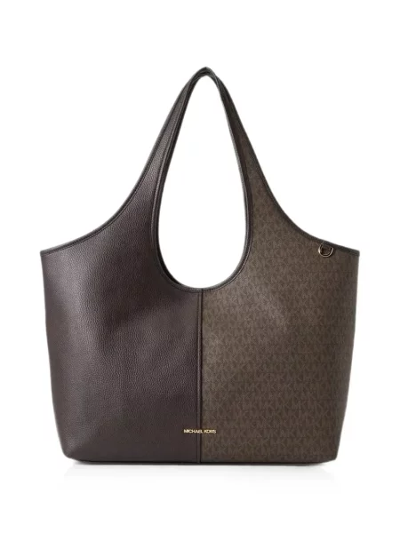 Geantă shopper Michael Kors cu autograf maro