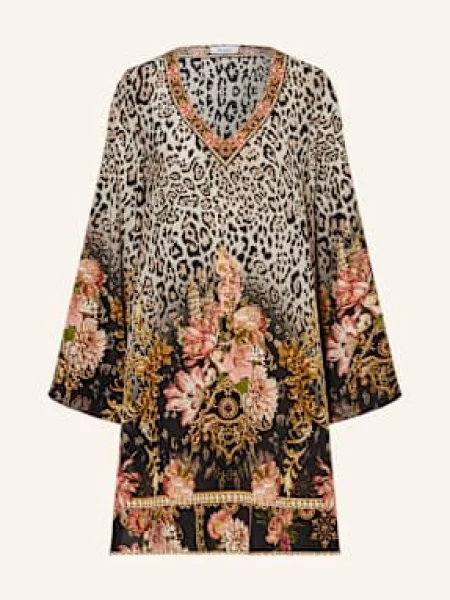 Princess Goes Hollywood Sukienka Z Jedwabiu Z Ozdobnymi Kamykami braun złota