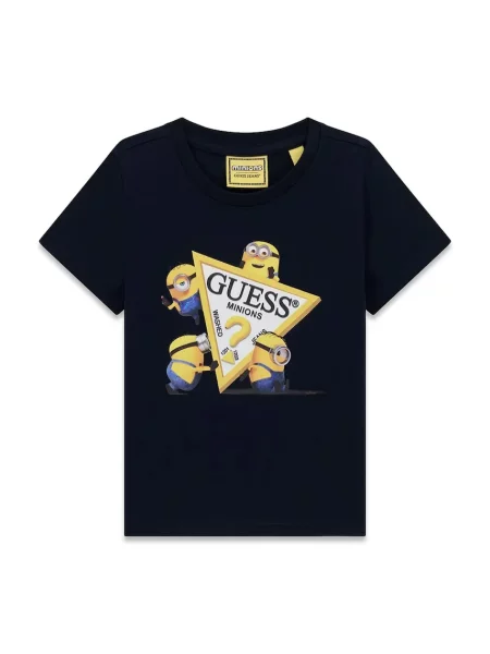 Guess Jeans Majica Mornarsko Regular Fit modra