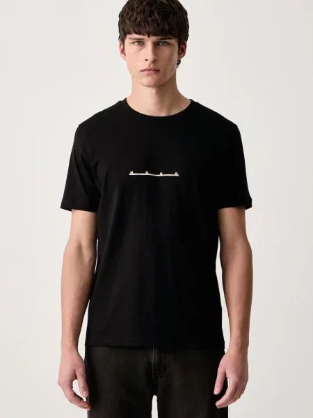 HUGO Tricou Datri negru