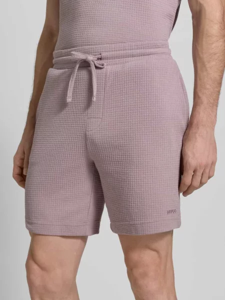 Szorty dresowe o kroju regular fit z mieszanka bawełny model AUSTIN' Hugo różowe