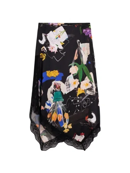 Desigual Fustă mai multe culori negru
