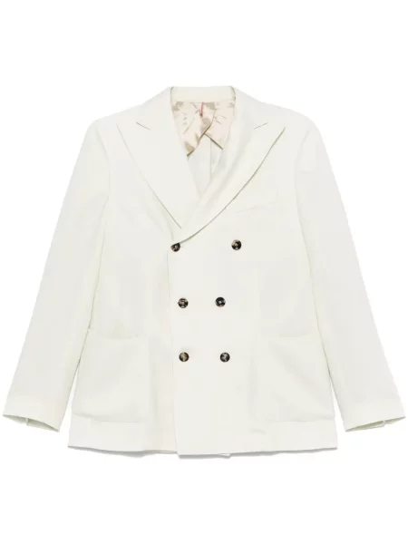 Dvouřadé sako Dell'oglio bílé