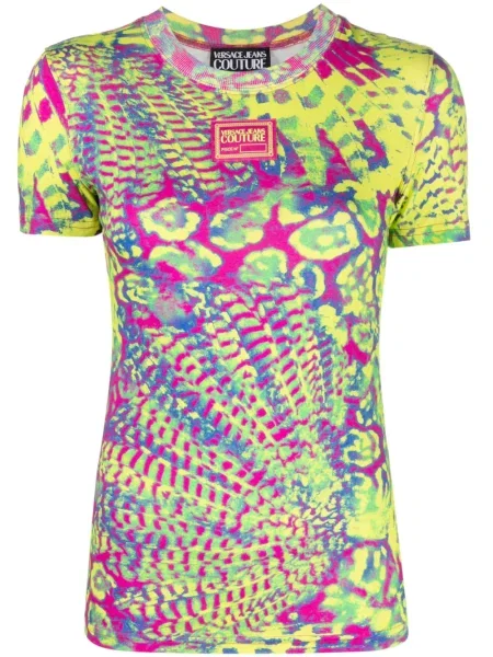 Koszulka Versace Jeans Couture różowa