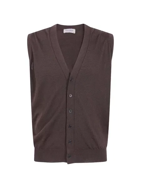 Vestă John Smedley fără mâneci maro