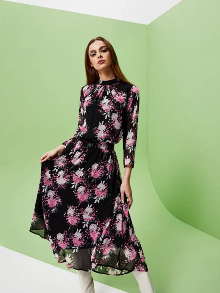 Rochie Marisse din șifon negru