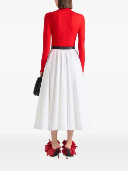 Lung fustă Givenchy din poplin alb