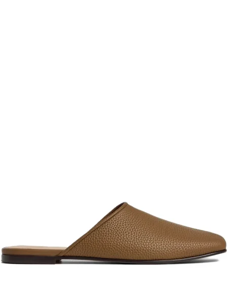 Papuci tip mules 12 Storeez din piele maro