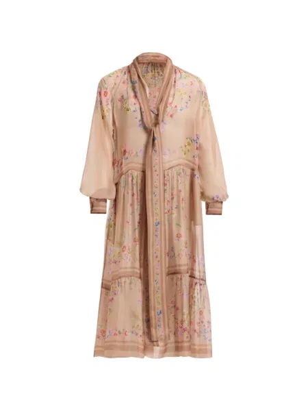 Rochie midi Elie Saab cu funde cu model floral