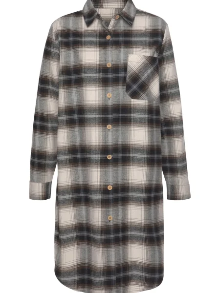 BUFFALO Rochie tip bluză maro piatră gri